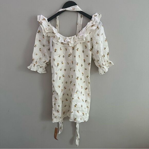 Reformation Indio Floral Dress Linen - Picture 7 of 7